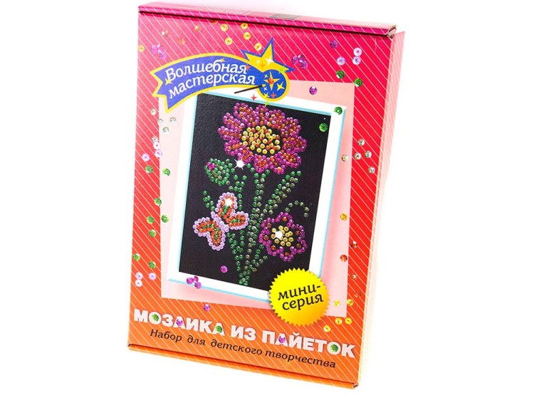 Мозаика из пайеток «Цветочек» — картинка 2