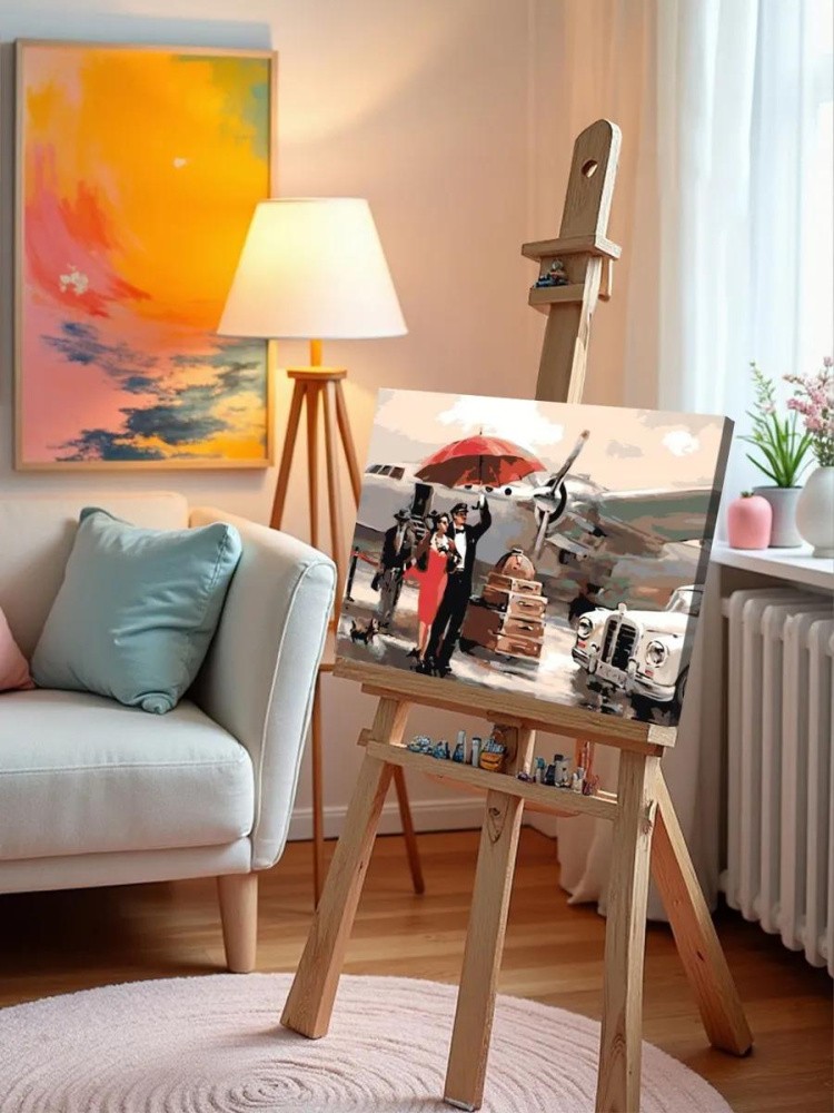 Картина по номерам «В аэропорту» — картинка 9