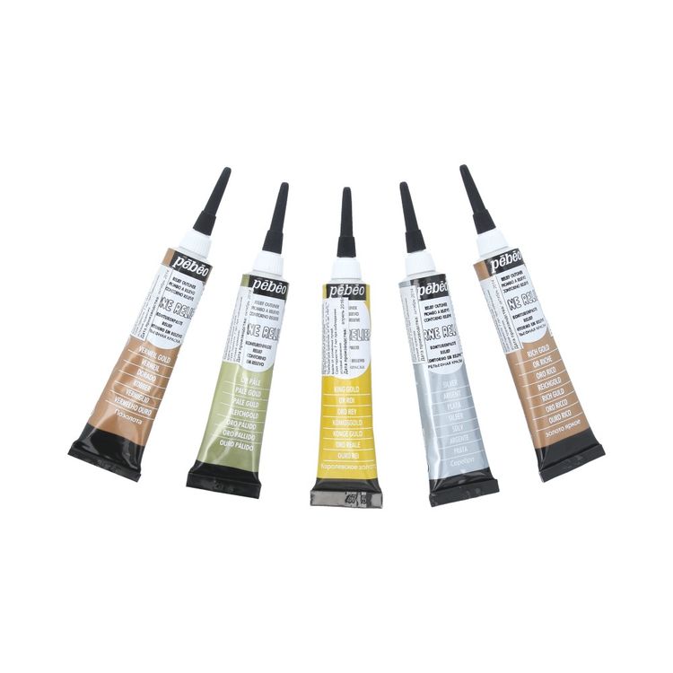 Рельефная краска Cerne relief PEBEO, цвет: белый, 20 мл — картинка 2