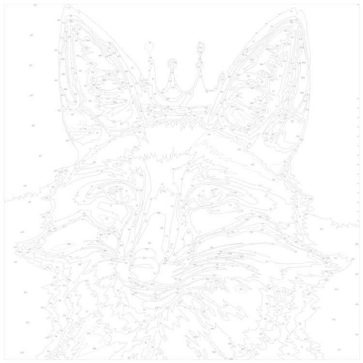 Картина по номерам «Лис в короне» — картинка 3