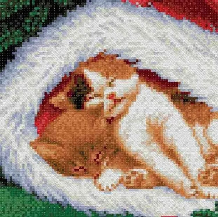 Набор для вышивания «Котята на Рождество» — картинка 2