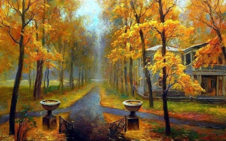 Алмазная вышивка «Осенний пейзаж» — картинка 2