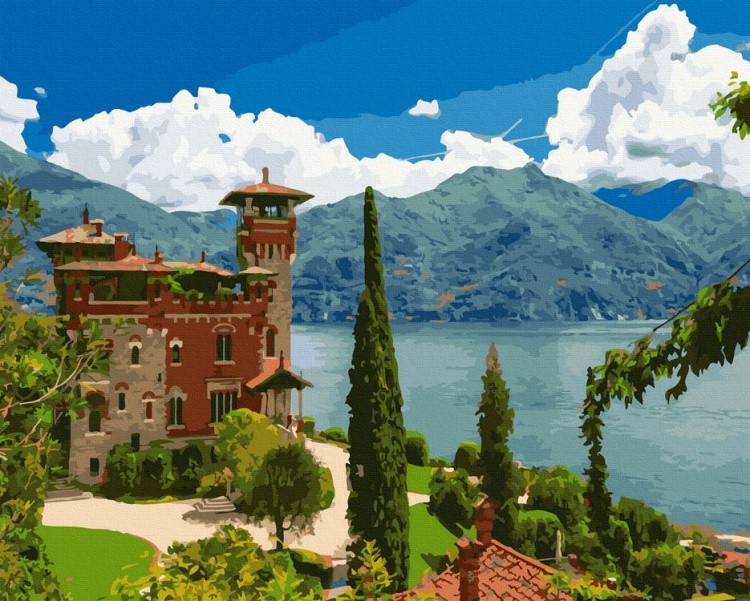 Картина по номерам «Италия. Озеро Комо»