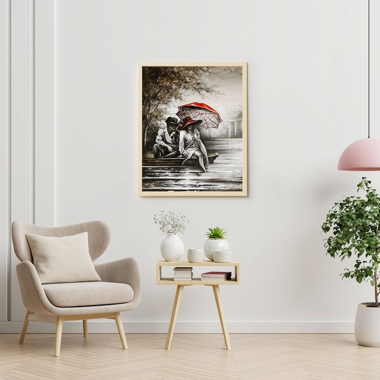 Картина по номерам «Пара под зонтом» — картинка 3
