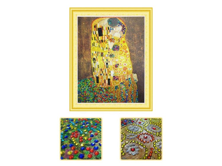 Алмазная вышивка 5D «Поцелуй в золотом» Густава Климта — картинка 2