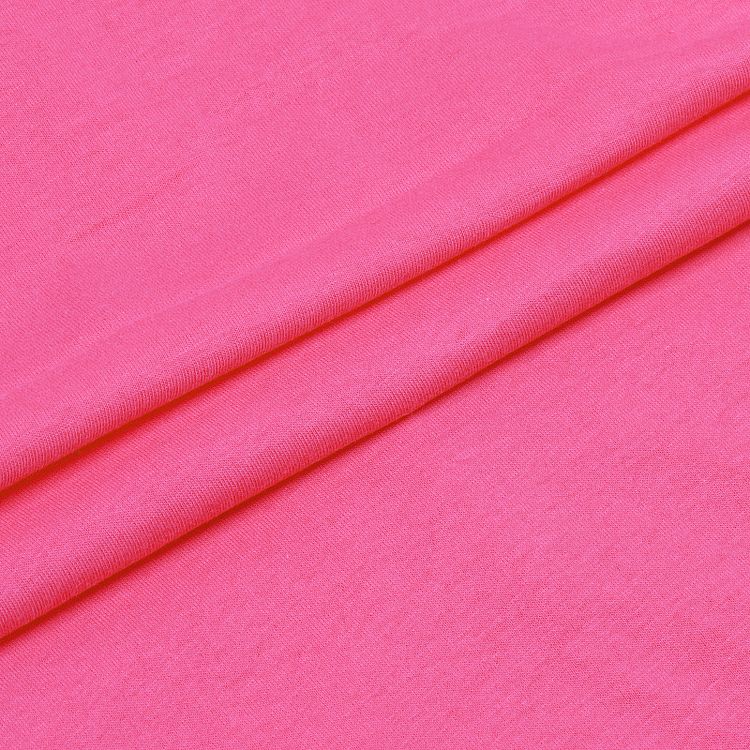Ткань трикотаж Кулирка хлопок, 6 м, ширина 100+100 см, 145 г/м2, цвет: ярко-розовый, TBY — картинка 2