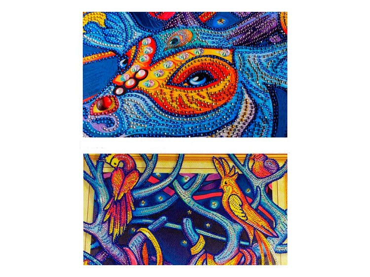 Алмазная вышивка 5D «Таинственный олень» — картинка 5