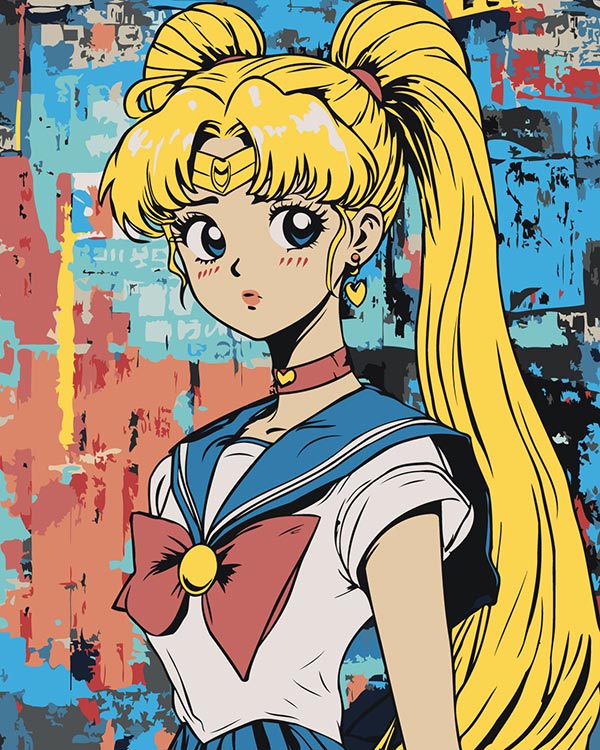 Картина по номерам «Аниме Сейлор Мун Sailor Moon: граффити»