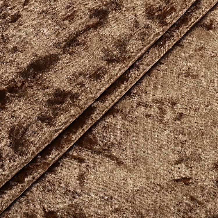 Бархат мраморный 6 м, ширина 150 см, 240 г/м2, цвет: 38 коричневый, TBY — картинка 3