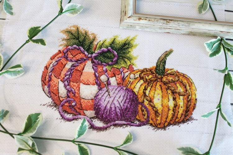 Набор для вышивания «Рукодельные тыквы» — картинка 3
