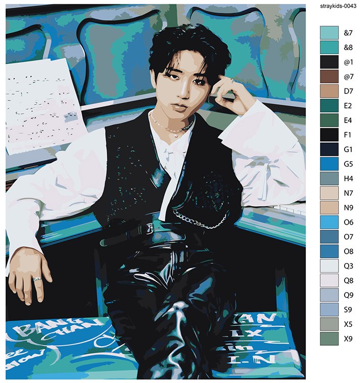 Картина по номерам «Stray Kids Стрей Кидс KPOP кпоп: Джисон» — картинка 2