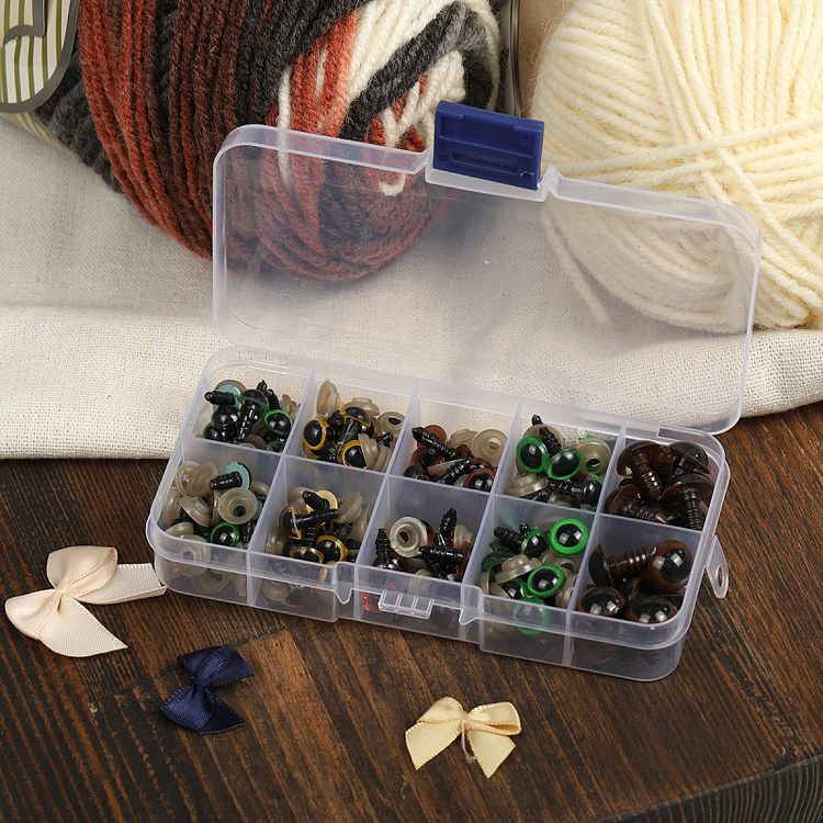 Глаза круглые винтовые, без ресниц, 6-10, 11-15 мм цвет: микс, 100 шт., Magic 4 Toys — картинка 5