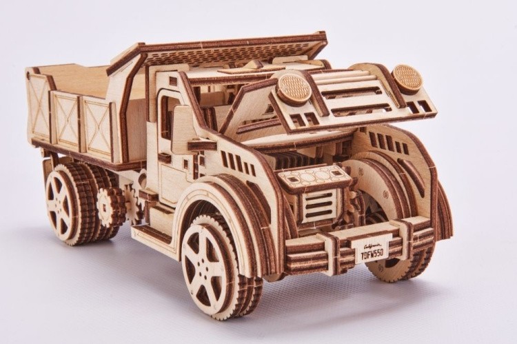 Конструктор из дерева «Грузовик-Самосвал», Wood Trick — картинка 5