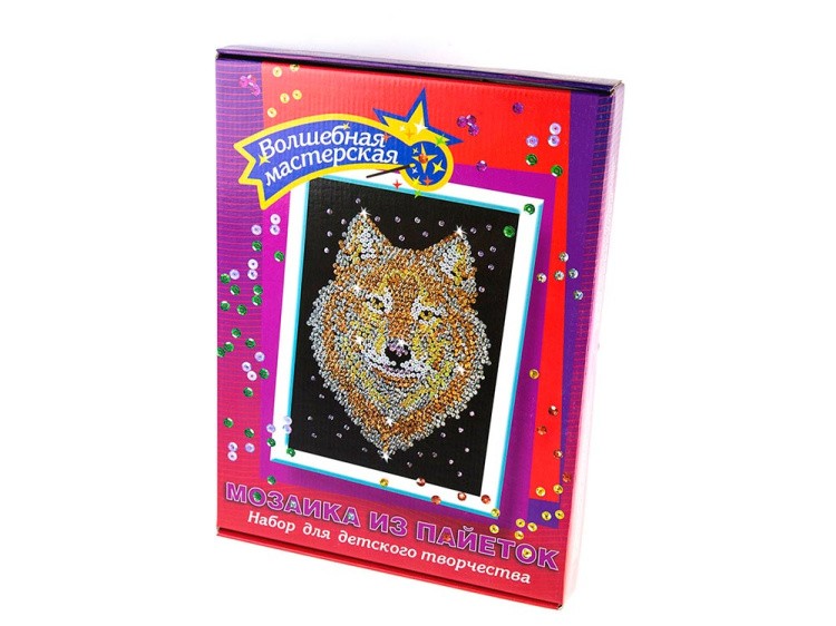 Мозаика из пайеток «Волк» — картинка 2
