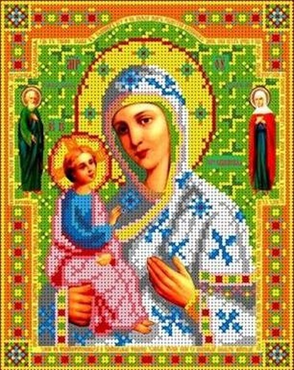 Рисунок на ткани «Богородица Иерусалимская»