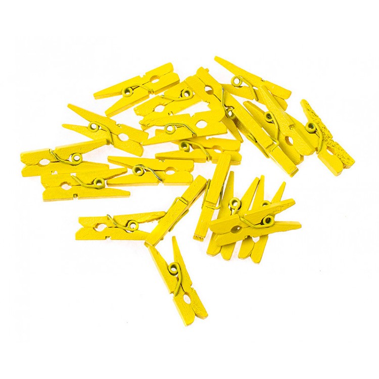 Прищепки декоративные, желтые — картинка 2