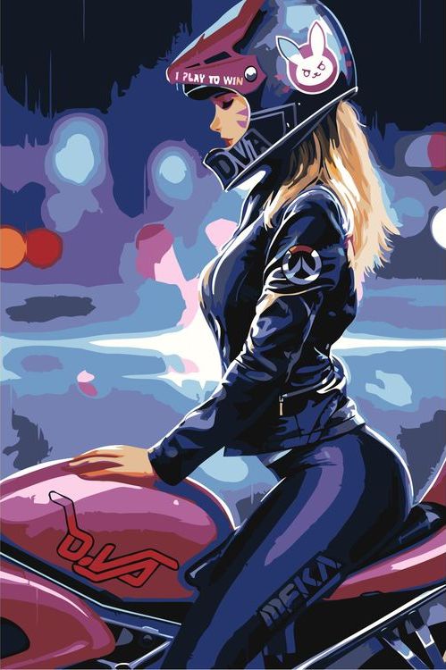 Картина по номерам «Мотоциклетка»