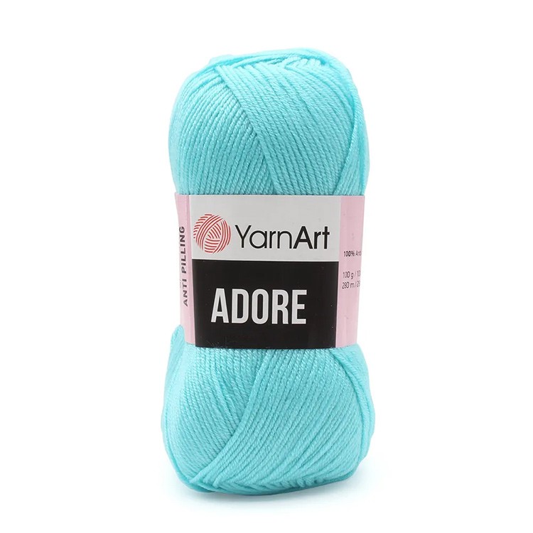Пряжа YarnArt Adore (342), светлый айсберг, 5 шт. по 100 г — картинка 2
