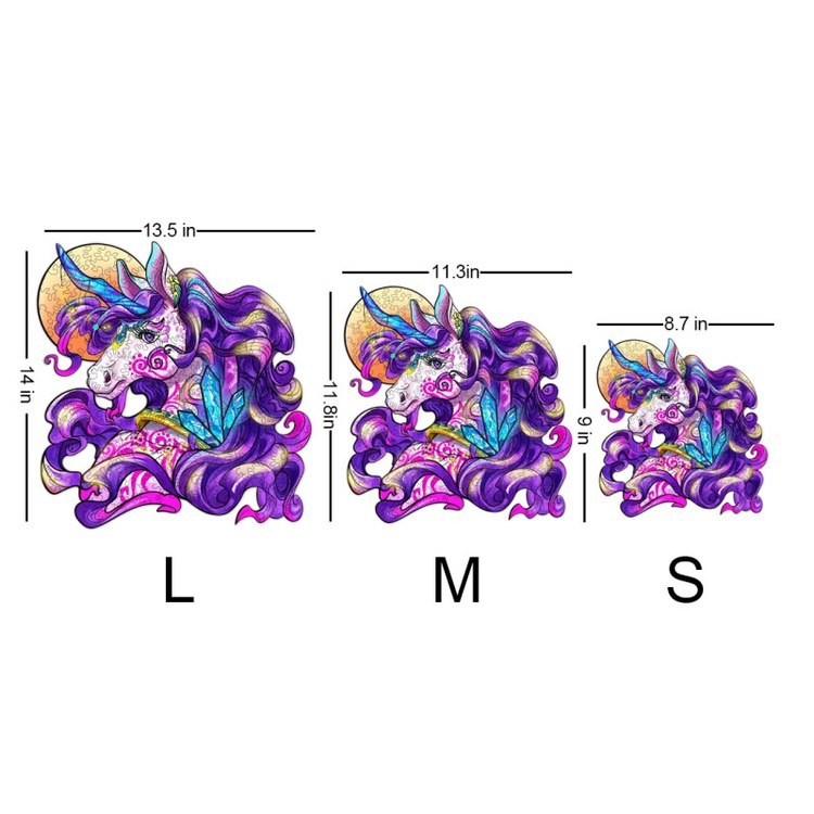 Деревянные пазлы «Волшебный Единорог XL», Woodbests — картинка 3
