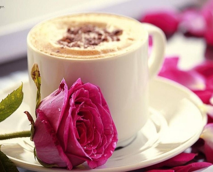 Картина по номерам «Кофе и роза» — картинка 2