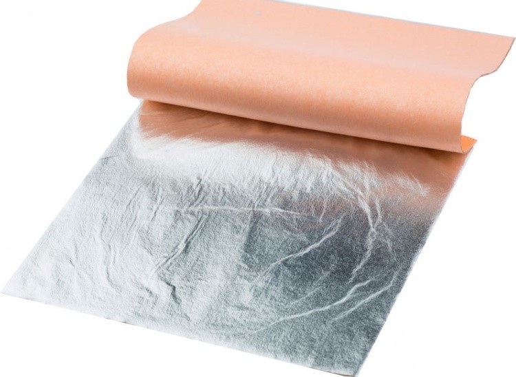 Поталь листовая Art Blong серебро №5, 14х14 см (10 шт.) — картинка 3