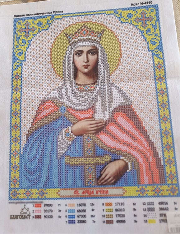 Рисунок на ткани «Святая Ирина» — картинка 2