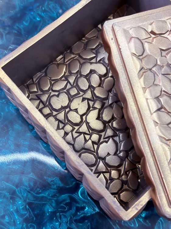 Силиконовый молд - Шкатулка квадратная, 13x13 см, 1 шт. — картинка 5