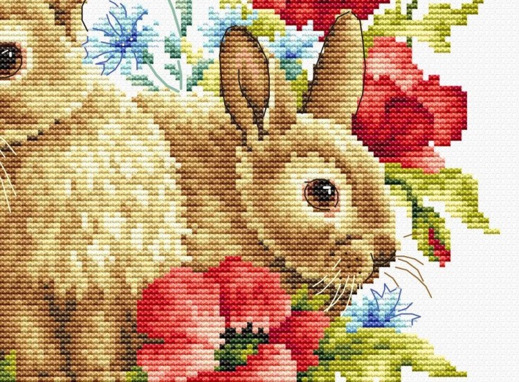 Набор для вышивания «Зайцы и маки» — картинка 4