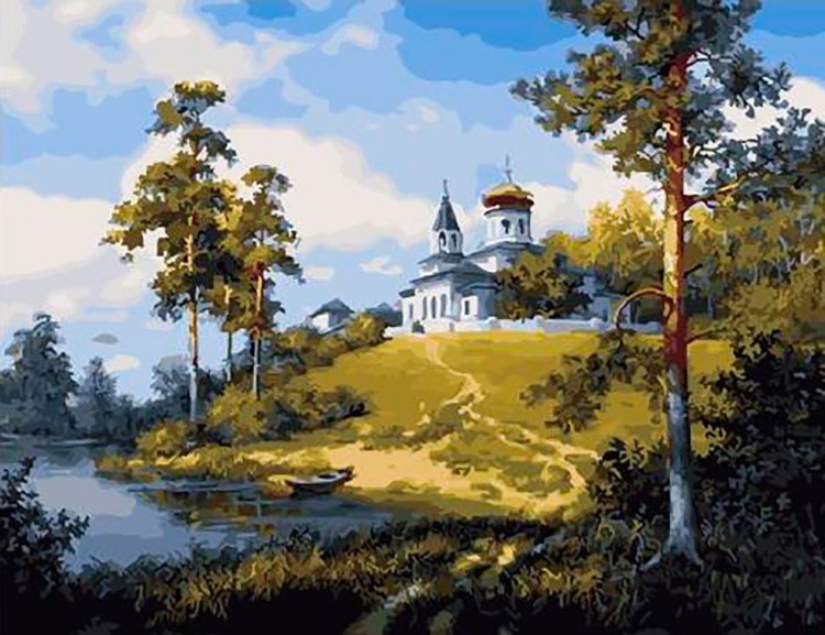 Картина по номерам «Храм на холме»
