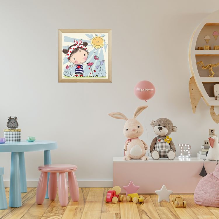 Картина по номерам «Девочка на лужайке» — картинка 3