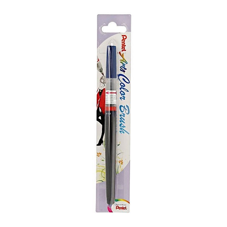 Кисть с краской Colour Brush, 1-10 мм, 5 мл, цвет: стальной, Pentel — картинка 5