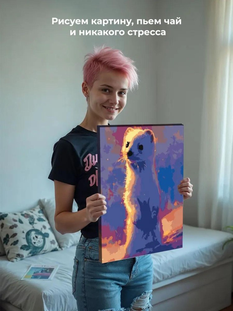 Картина по номерам «Ласка» — картинка 6