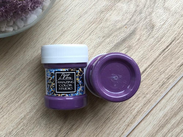 Краска для эбру фиолетовая 30 мл, Amazing Color — картинка 2