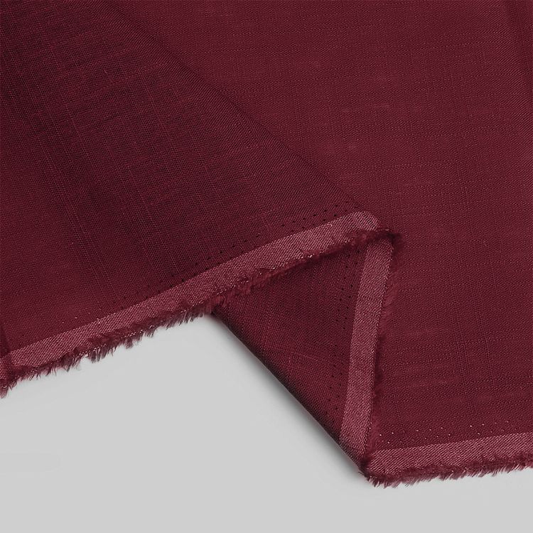Ткань льняная, 190 г/м², 5 м x 140 см, цвет: бордо, TBY — картинка 4