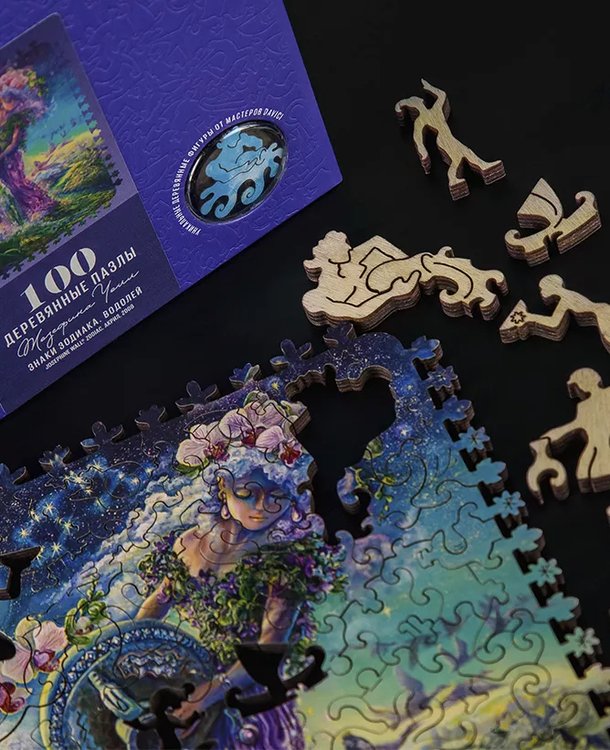 Деревянные пазлы DAVICI «Знак зодиака. Водолей» — картинка 6