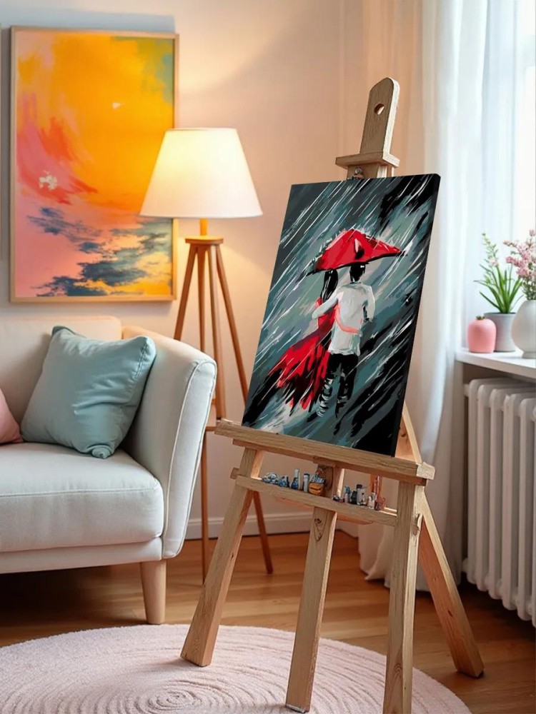 Картина по номерам «Пара под зонтом» — картинка 9