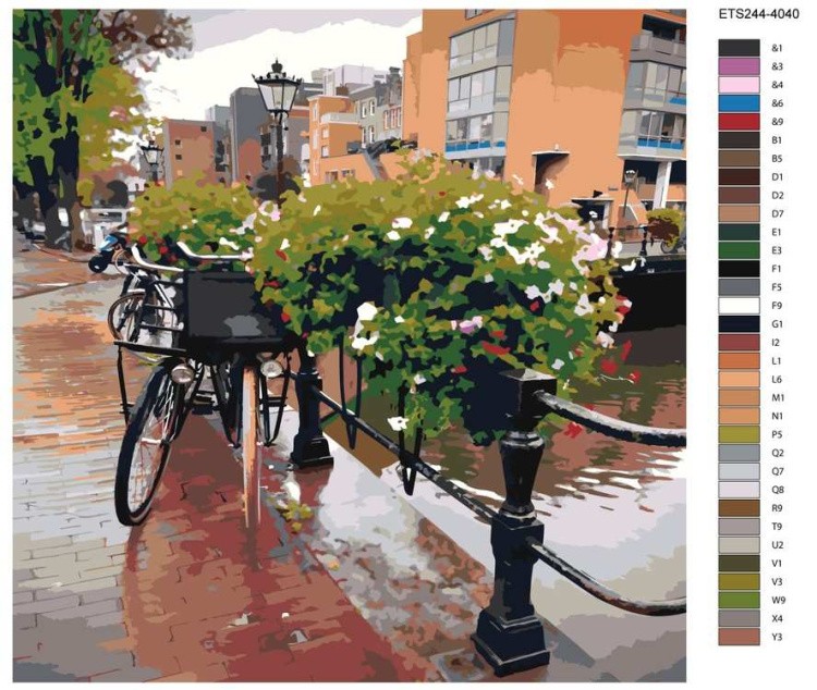 Картина по номерам «Городская улочка» — картинка 2