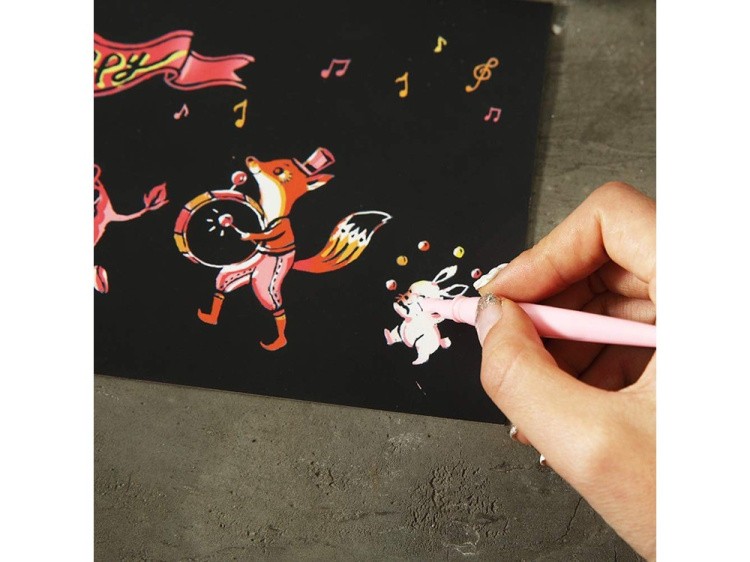 Набор скретч-открыток «Cute Animals» (цветные) — картинка 3