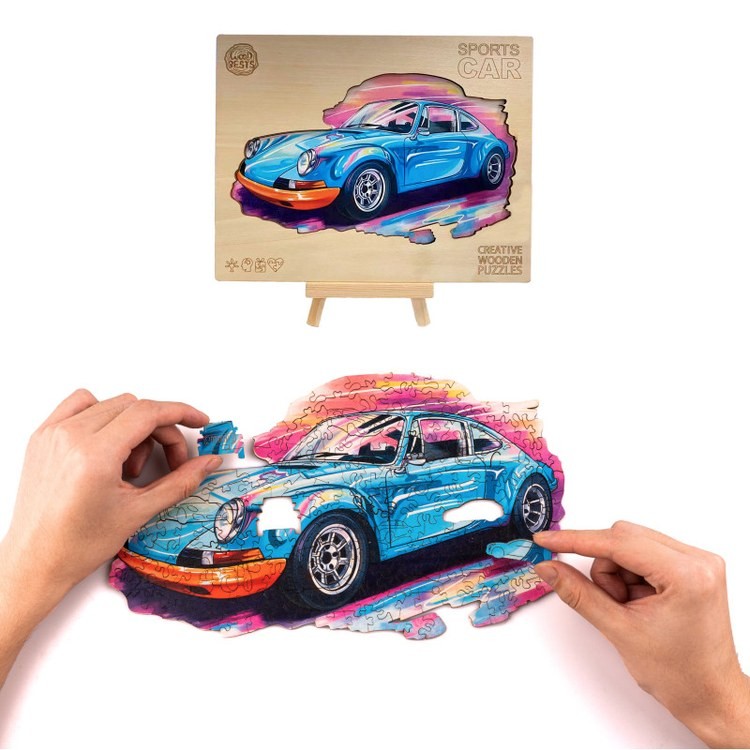 Деревянные пазлы «Спортивный Автомобиль L», Woodbests — картинка 2