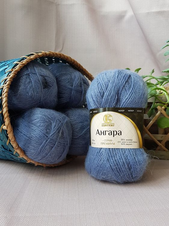 Пряжа Камтекс Ангара (022), джинсовый, 5 шт. по 100 г — картинка 2