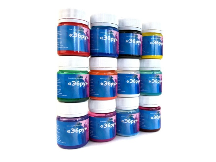 Набор красок для эбру, 12 цветов, Mimi — картинка 4