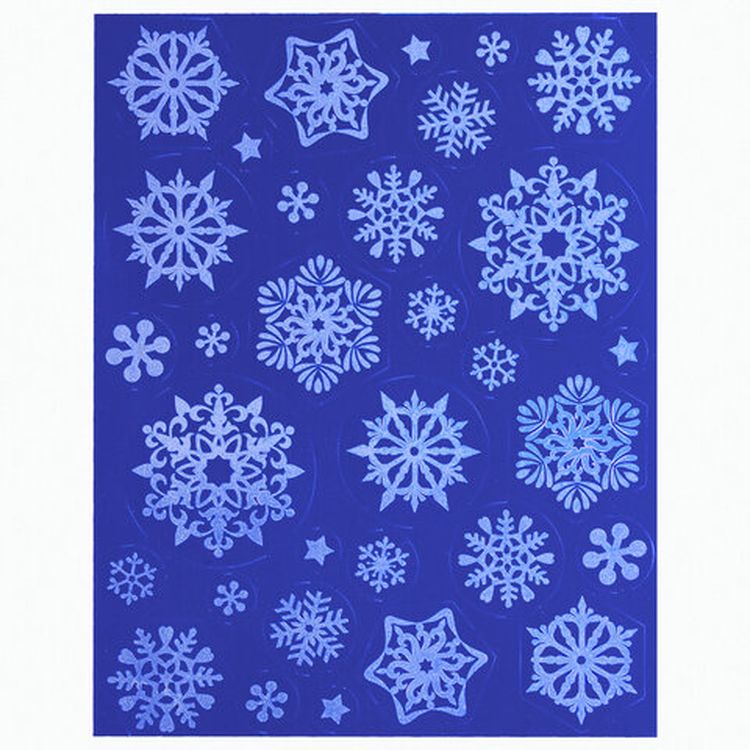 Украшение для окон и стекла «Снежинки светящиеся в темноте 4» — картинка 2