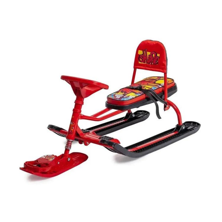 Снегокат детский со спинкой Тимка спорт 4-1 с граффити — картинка 4