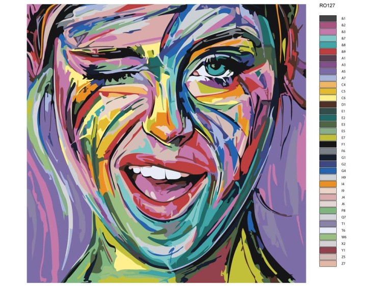 Картина по номерам «Синие глаза» — картинка 2