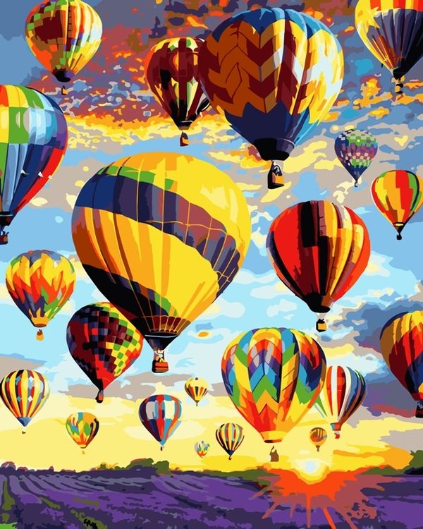 Картина по номерам «Воздушные шары»