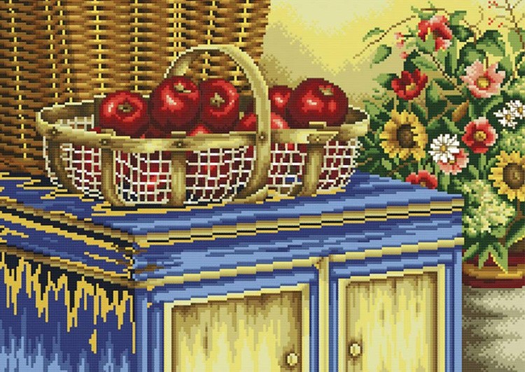 Набор для вышивания «Корзинка с яблоками»
