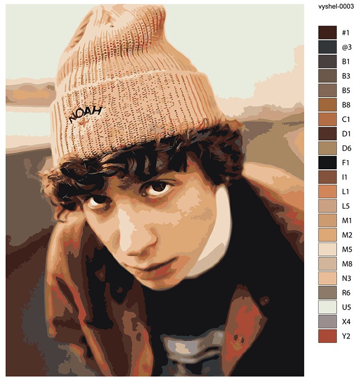 Картина по номерам «Вышел покурить: Юра Авангард 3» — картинка 2