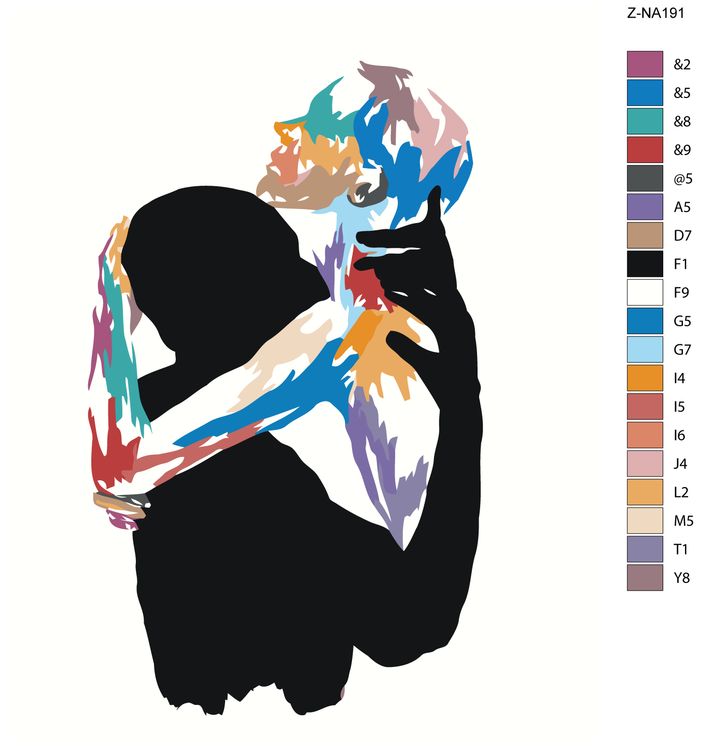 Картина по номерам «Абстрактная любовь» — картинка 2