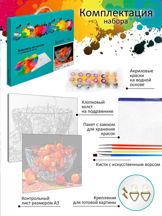 Картина по номерам «Черешня в хрустале» — картинка 4