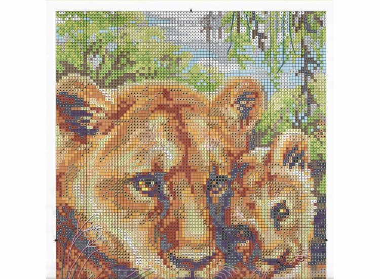 Набор для вышивания «Львица с львенком» — картинка 2